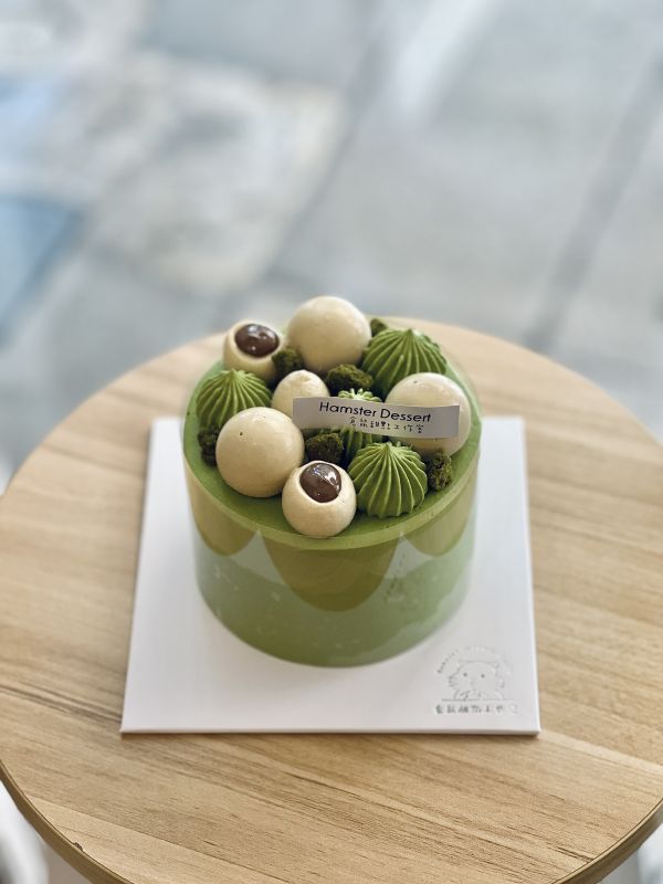 4吋 抹茶開心果戚風蛋糕 生日蛋糕、水果蛋糕、抹茶控、蘋果、日本抹茶