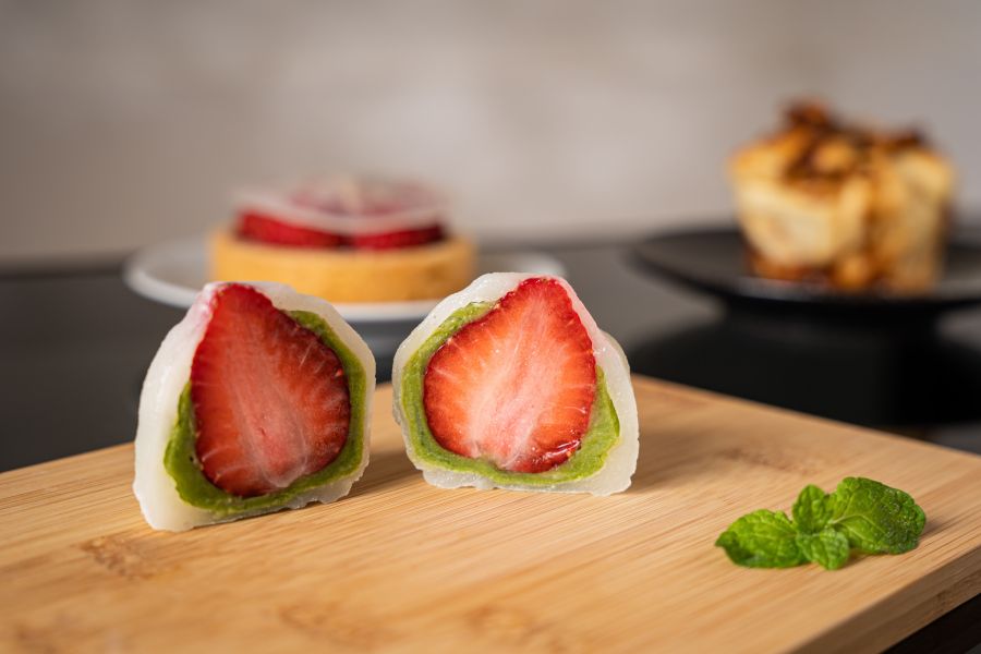 【8入抹茶草莓大福禮盒 】需點入內頁選擇商品製作日 日本和菓子,素食,蜜柑大福,星空羊羹,和菓子,和果子,草莓大福,銅板美食,日式甜點,和果子體驗,和菓子禮盒