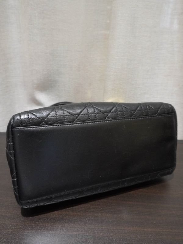 Dior 黑金5格羊皮黛妃包 #251949 