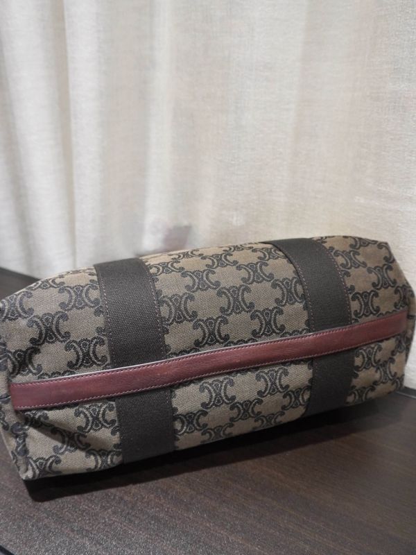 Celine老花紅皮單肩包 #252020 