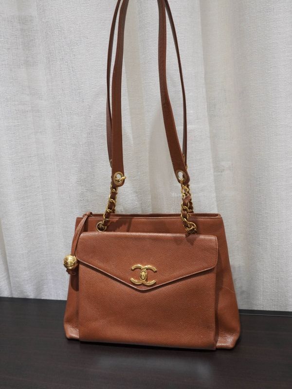 Chanel 焦糖色托特包 #252025 