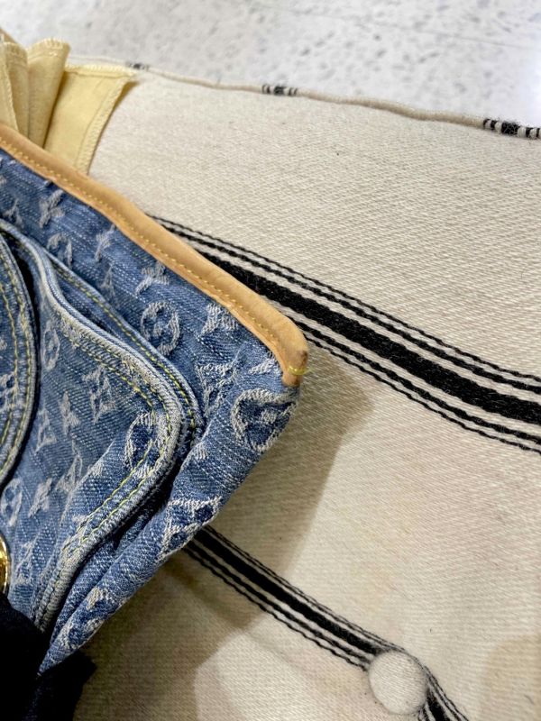 LV 牛仔老花手提托特包 #241437 