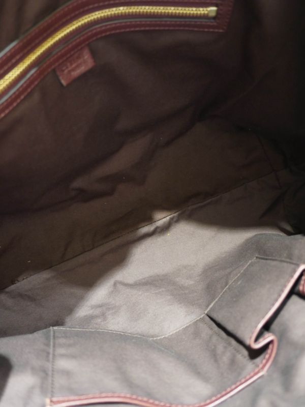 Celine老花紅皮單肩包 #252020 