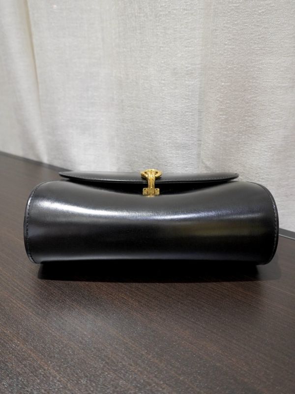 Gucci黑色金色麻花釦信封包 #241710 