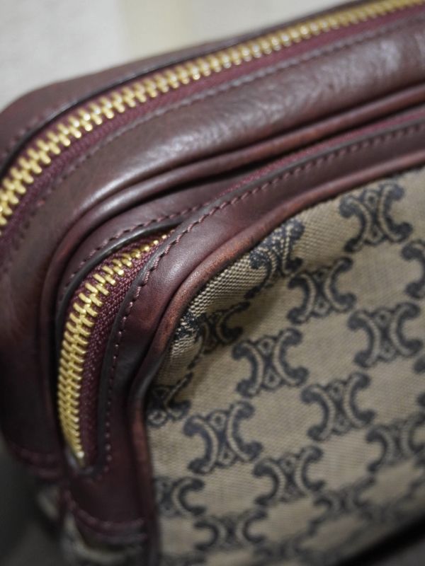 Celine老花紅皮相機包 #252047 