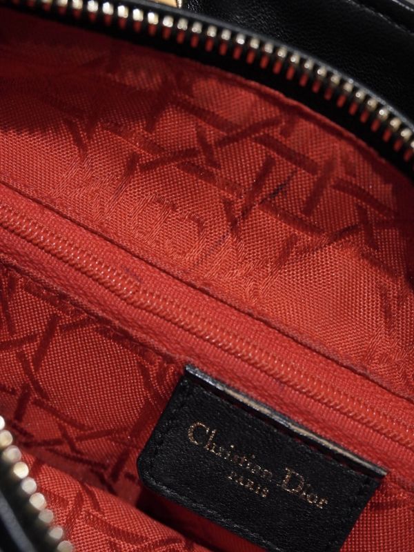 Dior 黑金5格羊皮黛妃包 #251949 