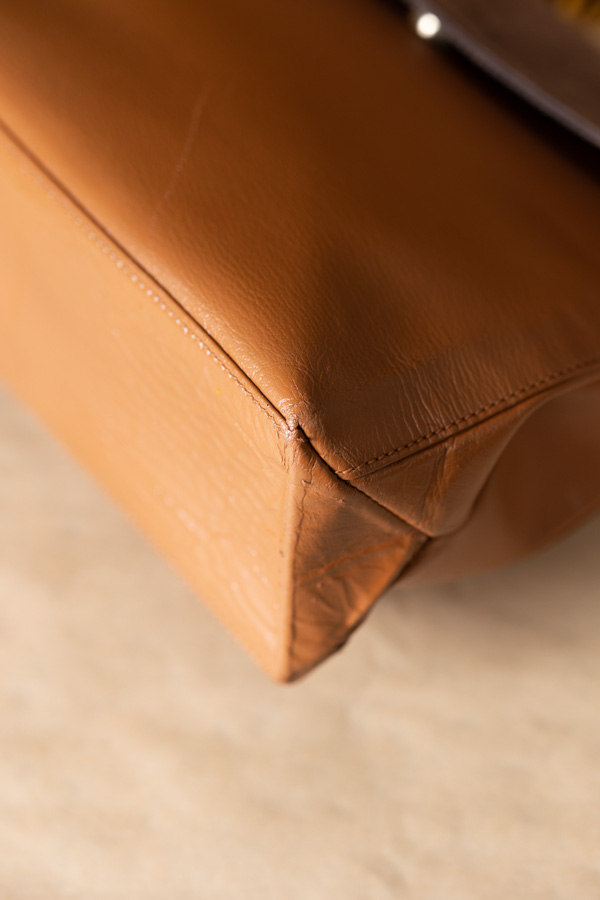 Loewe焦糖金蛇骨kelly肩背包 #220146 