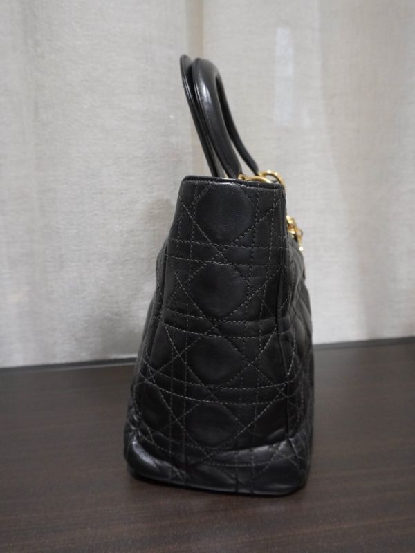 Dior 黑金5格羊皮黛妃包 #251949 