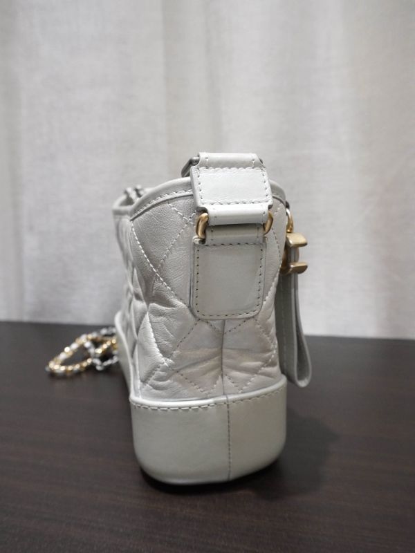 Chanel銀灰色流浪包小號 #251950 