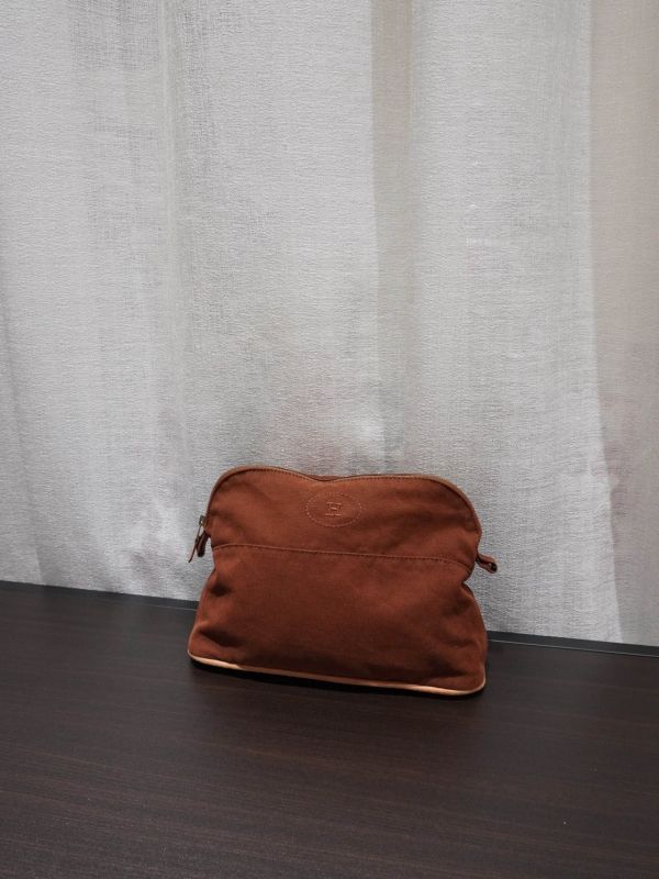 Hermes咖啡色化妝包 #252005 