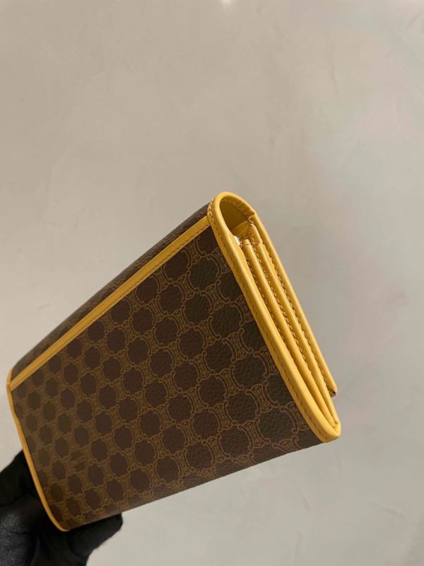 Celine 老花深棕色長夾 #241404 