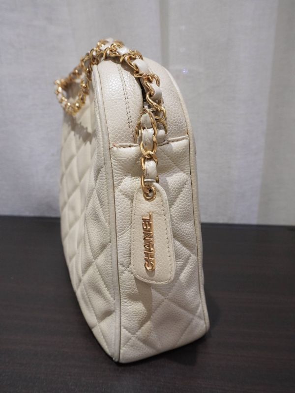 Chanel米色菱格鏈條包 #241693 