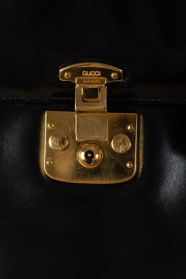 Gucci黑色padlock手提肩背包 #220281 