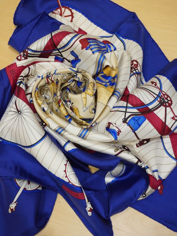 Hermes腳踏車絲巾 #AC435 