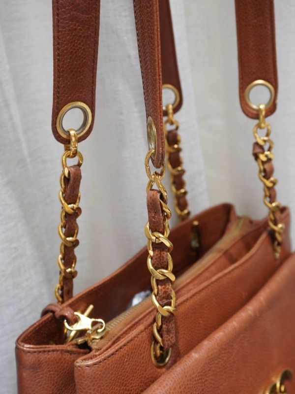 Chanel 焦糖色托特包 #252025 