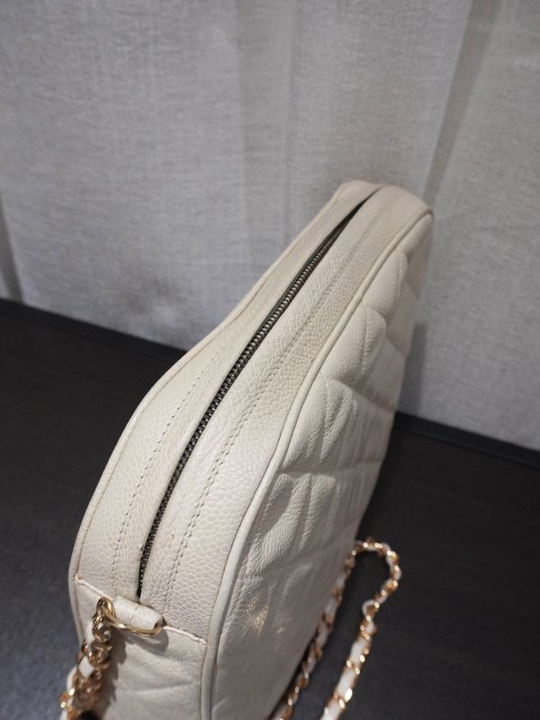Chanel米色菱格鏈條包 #241693 