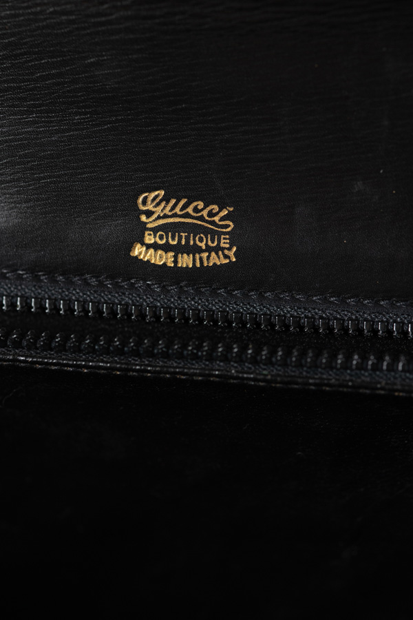 Gucci 70s黑金gg釦肩背包 #220262 