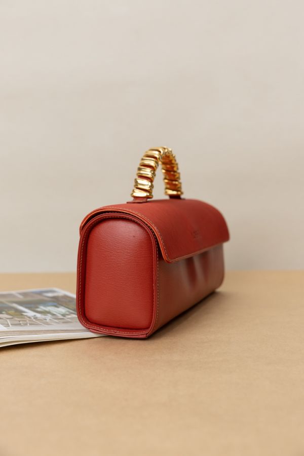 Loewe西瓜紅金蛇骨手提包#230804 