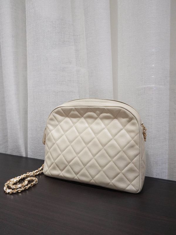 Chanel米色菱格鏈條包 #241693 