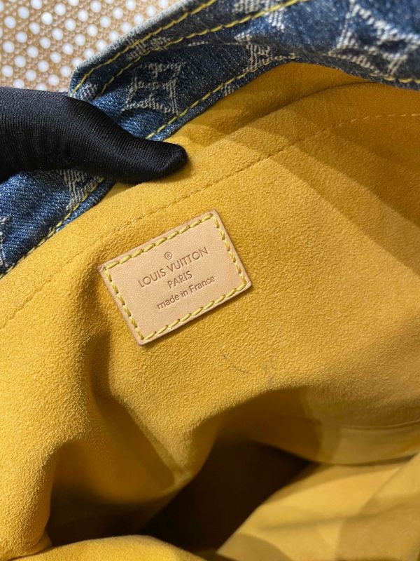 LV 牛仔老花手提托特包 #241437 