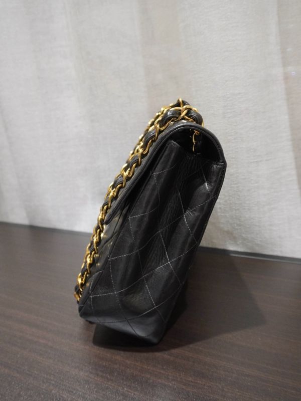 Chanel黑色羊皮maxi包 #252000 