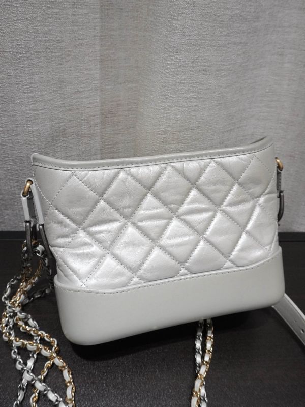 Chanel銀灰色流浪包小號 #251950 