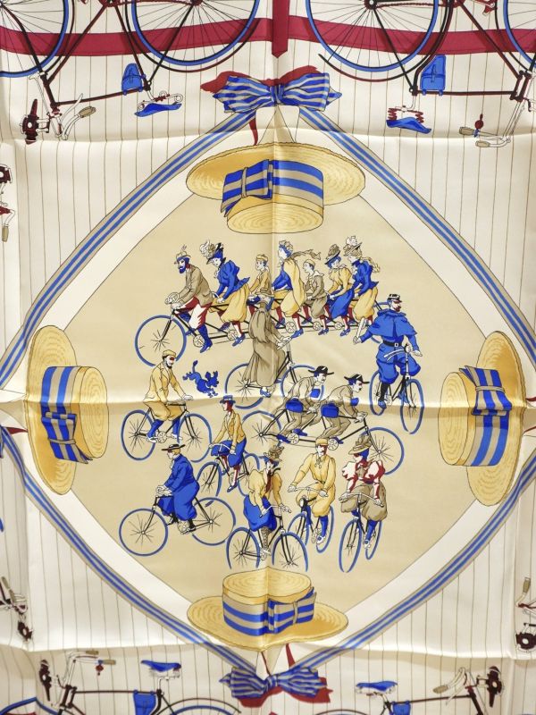 Hermes腳踏車絲巾 #AC435 