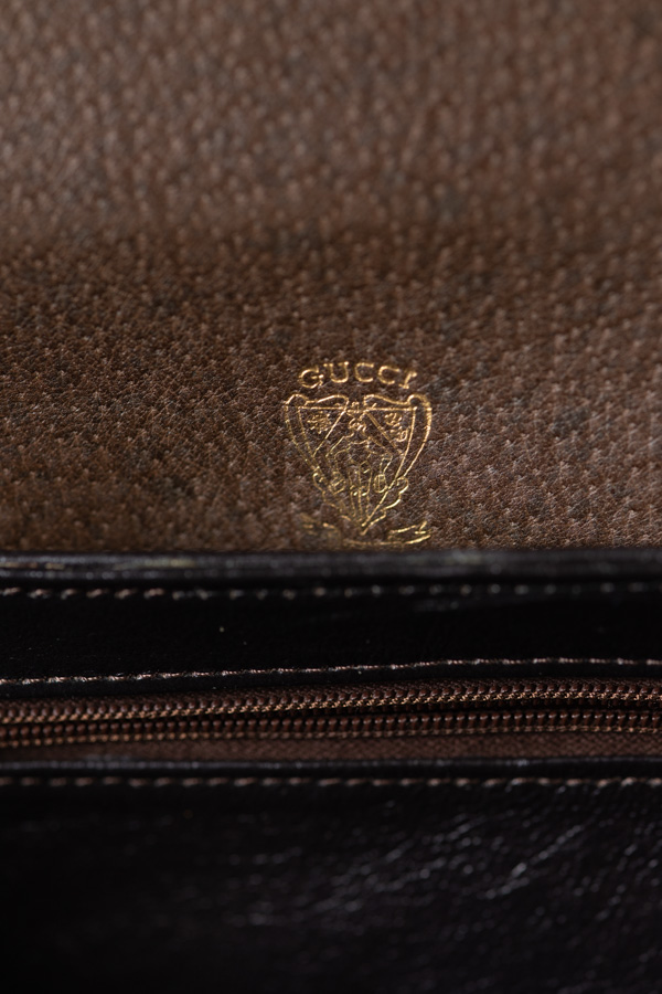 Gucci棕色豬皮手提包 #220158 