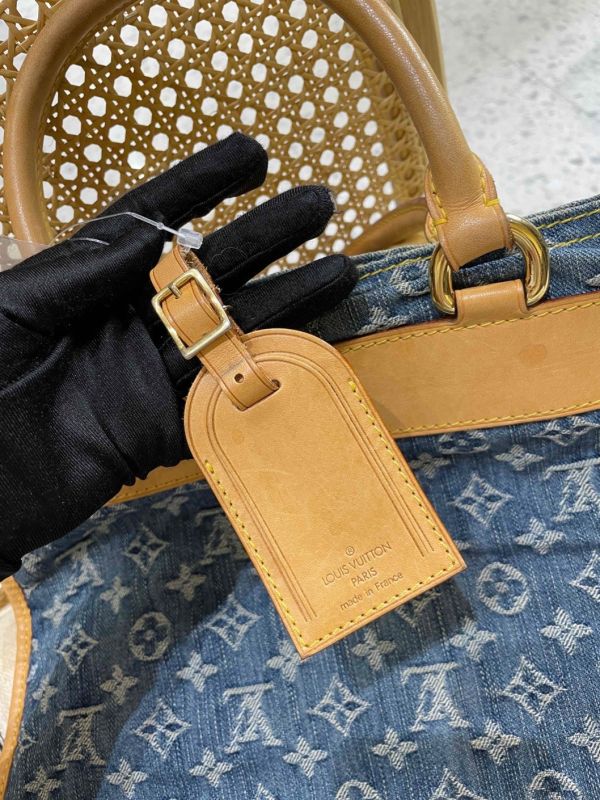 LV 牛仔老花手提托特包 #241437 