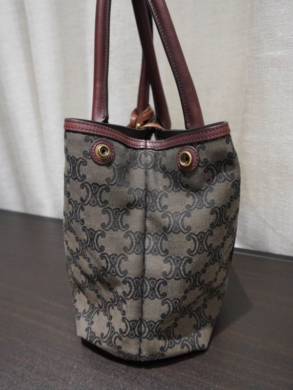 Celine老花紅皮單肩包 #252020 