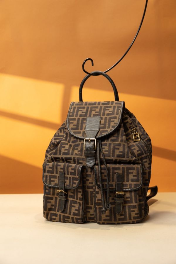 Fendi老花布面後背包 #220556 