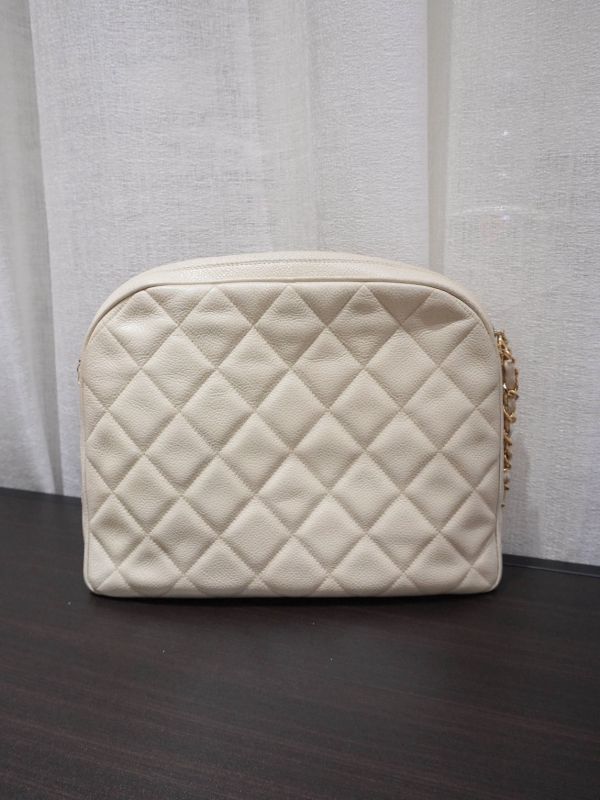 Chanel米色菱格鏈條包 #241693 