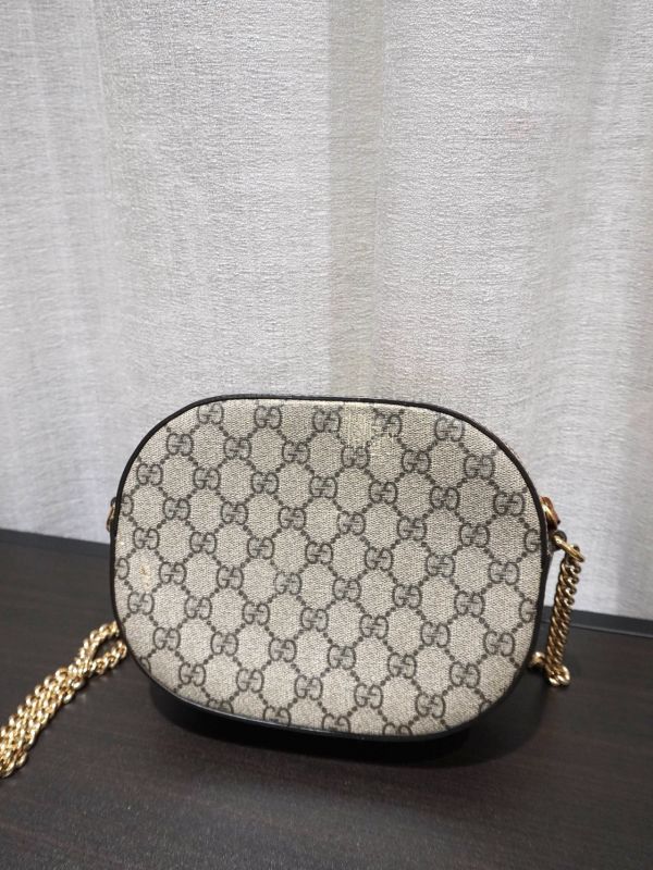 Gucci老花橢圓鏈條包 #252052 