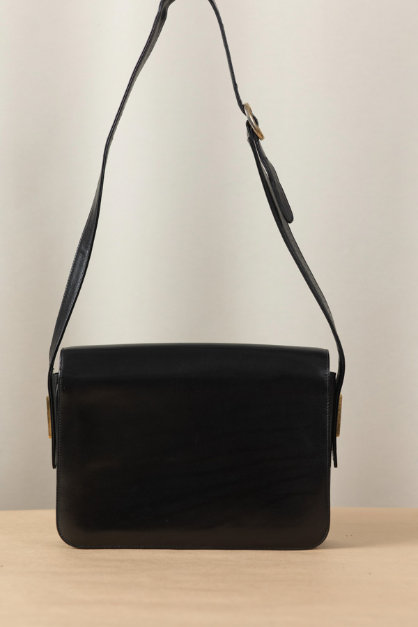 Gucci 70s黑金gg釦肩背包 #220262 