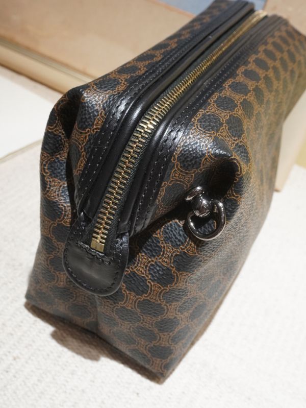 Celine 老花黑色化妝包 #241408 