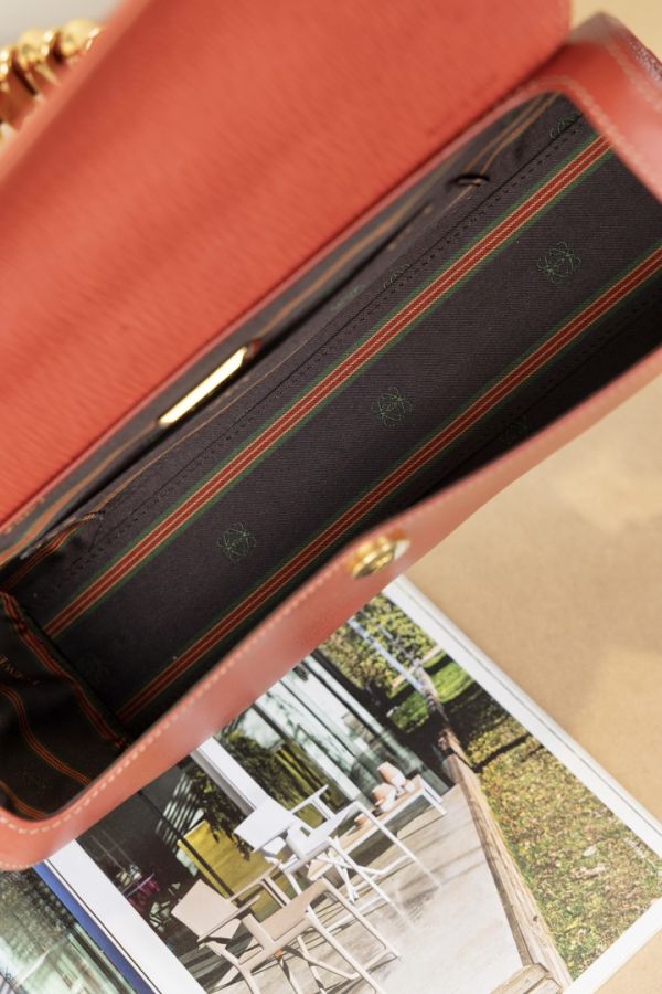 Loewe西瓜紅金蛇骨手提包#230804 