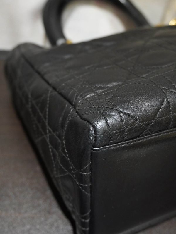 Dior 黑金5格羊皮黛妃包 #251949 