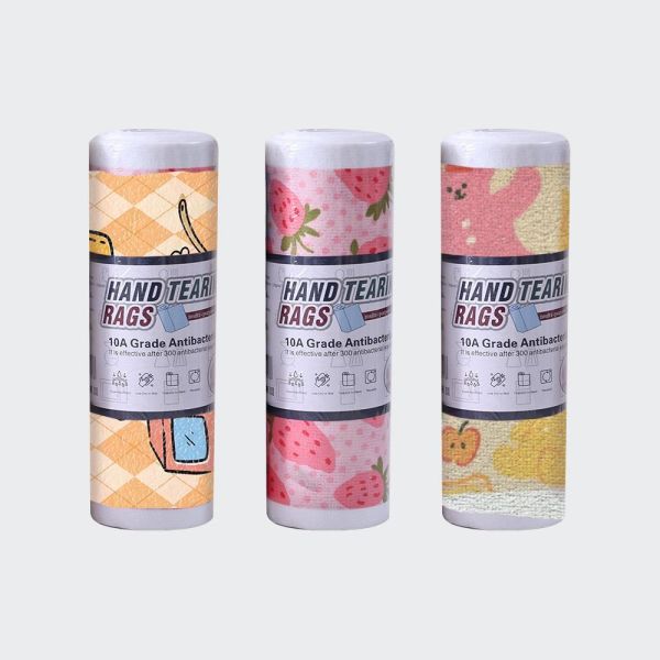 印花手撕抹布 