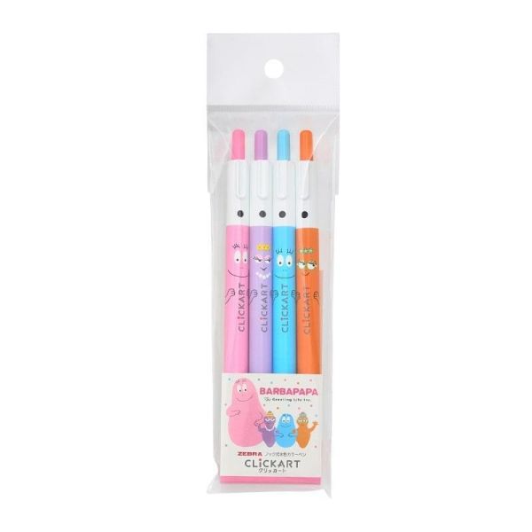 BARBAPAPA 泡泡先生4色水性彩色筆組 
