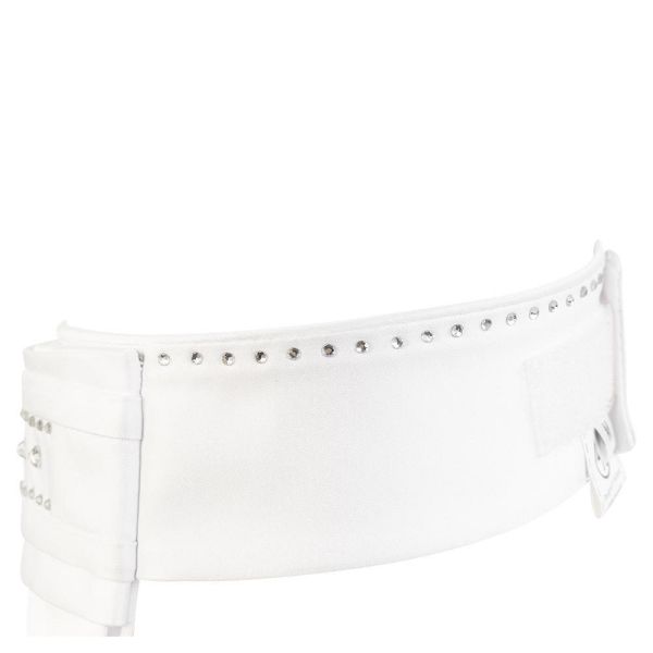 BR 比賽用白色領巾 (水晶裝飾/S/M) 