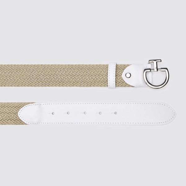 CAVALLERIA TOSCANA 女用彈性腰帶 (紫羅蘭冰/米色/可伸縮性) 