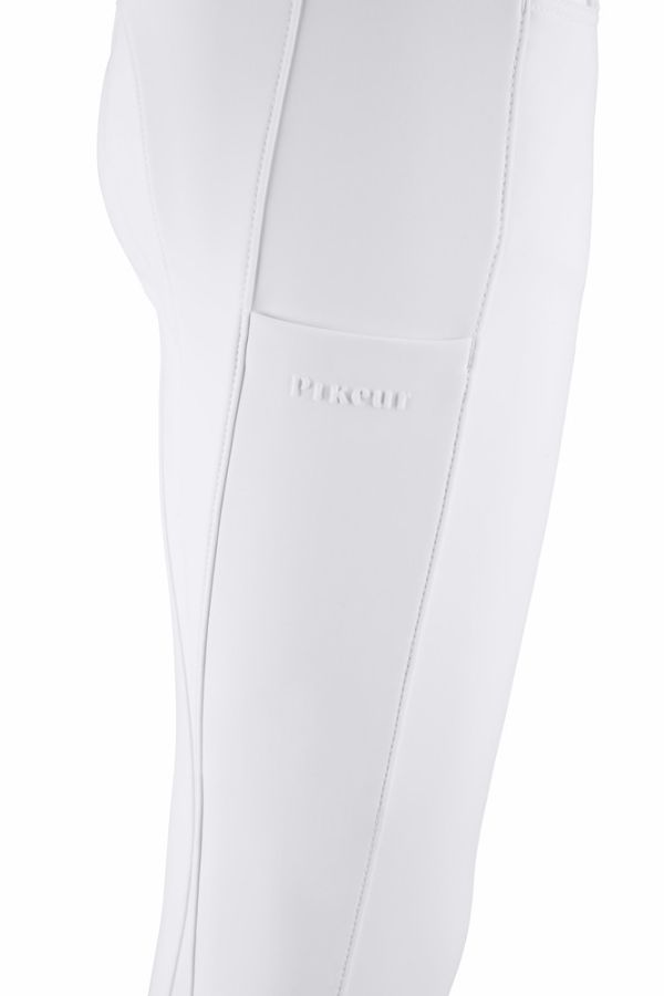 PIKEUR 童用馬褲 (止滑全皮/白色/側手機袋) 