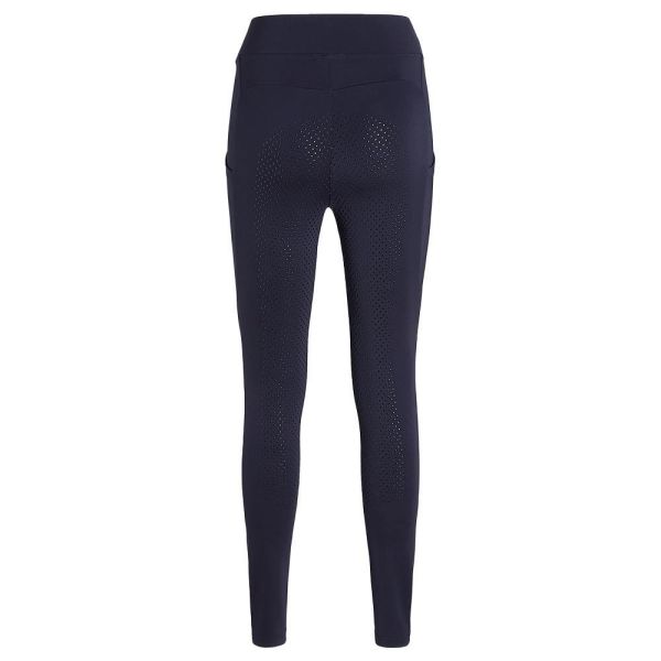 TOMMY HILFIGER 女用馬褲 (止滑全皮/深藍色/彈力腰/水鑽logo/手機袋) 