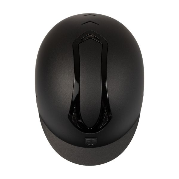 EQUESTRO 透氣騎士帽 (霧黑盔/亮黑框/M/L/XL) 