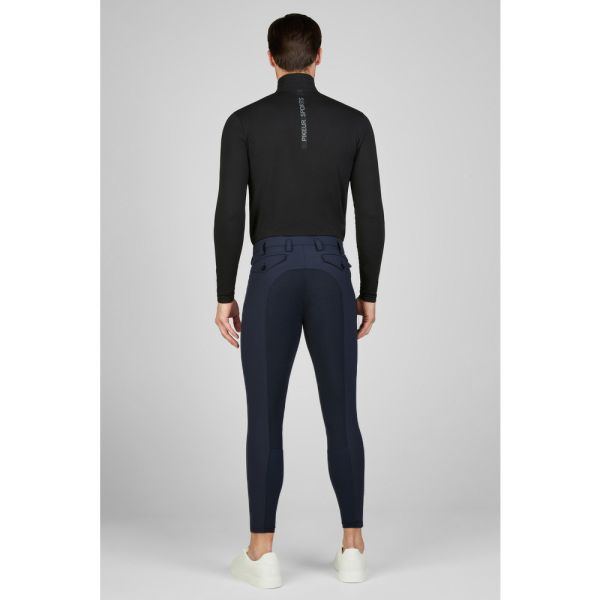 PIKEUR 男用馬褲 (全皮/深藍色) 