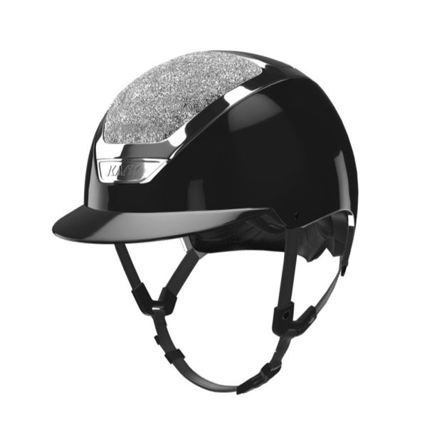 KASK 透氣騎士帽 (亮黑盔/灰黑框/銀鑽星頂/M) 