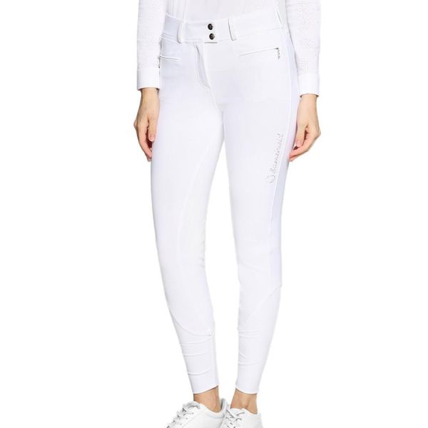 SAMSHIELD 女用馬褲 (止滑全皮/高腰/白色) 