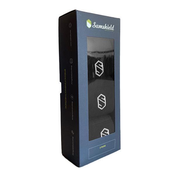 SAMSHIELD 騎馬長筒襪 (3入一組/黑/藍/灰) 