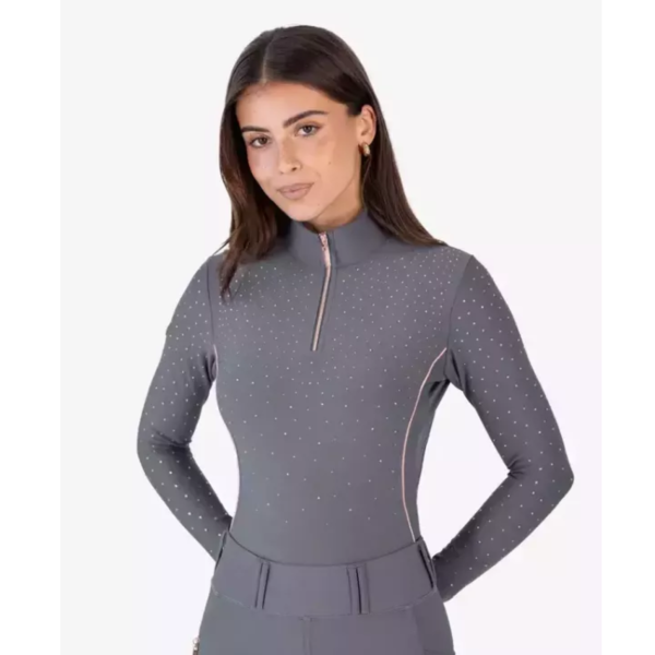 HORSEGLOSS 女用訓練衫 (長袖/鑽飾) 