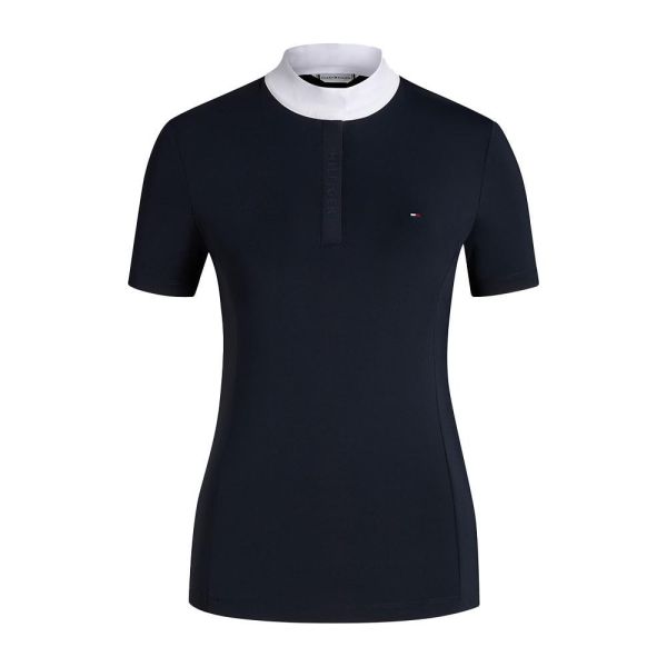 TOMMY HILFIGER 女用比賽衫 (短袖/深藍色/防曬快乾) 